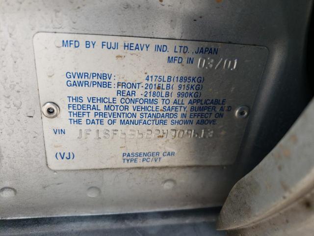 JF1SF65622H709613 - 2002 SUBARU FORESTER S SILVER photo 12