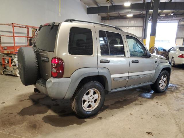 1J4GL48K35W507198 - 2005 JEEP LIBERTY SPORT TAN photo 3