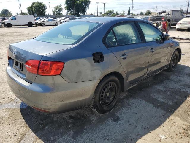 3VW2K7AJ7EM334613 - 2014 VOLKSWAGEN JETTA BASE GRAY photo 3