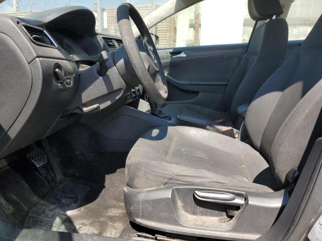 3VW2K7AJ7EM334613 - 2014 VOLKSWAGEN JETTA BASE GRAY photo 7