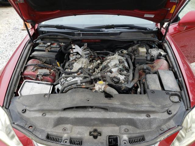 JTHCK262485024987 - 2008 LEXUS IS 250 RED photo 11