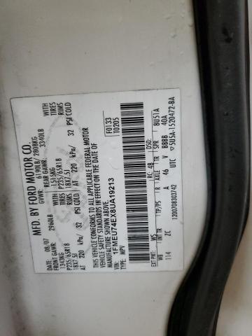 1FMEU74EX8UA19213 - 2008 FORD EXPLORER EDDIE BAUER Սպիտակ լուսանկար 13