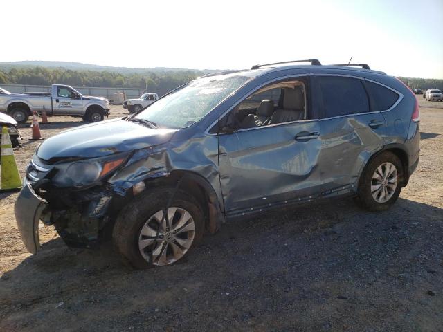 2HKRM4H73EH696108 - 2014 HONDA CR-V EXL BLUE photo 1