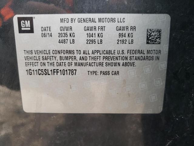 1G11C5SL1FF101787 - 2015 CHEVROLET MALIBU 1LT 黑色 照片 13