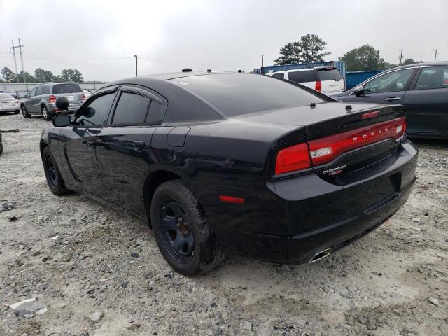 2C3CDXAT6CH305087 - 2012 DODGE CHARGER POLICE BLACK photo 2
