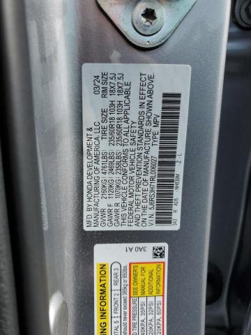 5J6RS3H71RL006027 - 2024 HONDA CR-V EXL SILVER photo 13