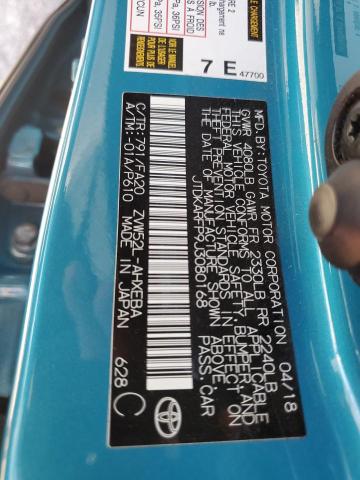 JTDKARFP9J3080168 - 2018 TOYOTA PRIUS PRIM Mavi foto 12