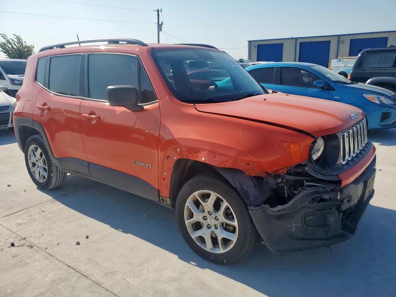 ZACCJBAB0JPJ36885 - 2018 JEEP RENEGADE SPORT برتقالي صورة 4