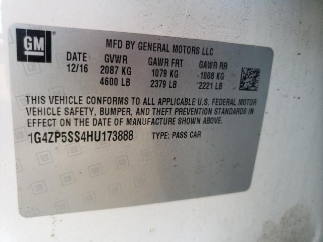 1G4ZP5SS4HU173888 - 2017 BUICK LACROSSE ESSENCE Սպիտակ լուսանկար 12