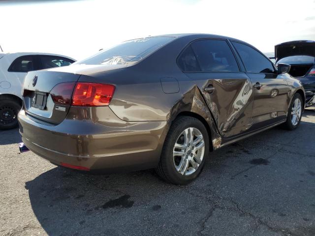 3VW2K7AJ0EM331424 - 2014 VOLKSWAGEN JETTA BASE BROWN photo 3