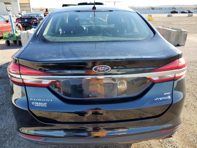 3FA6P0LU5JR102650 - 2018 FORD FUSION SE HYBRID BLACK photo 6