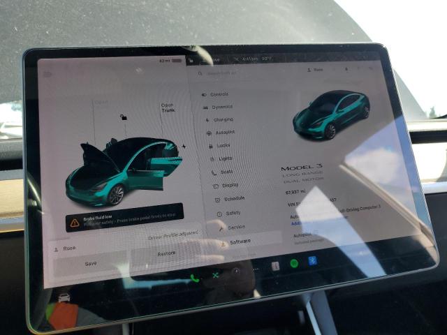 5YJ3E1EBXKF389457 - 2019 TESLA MODEL 3 Gri fotoğraf 9