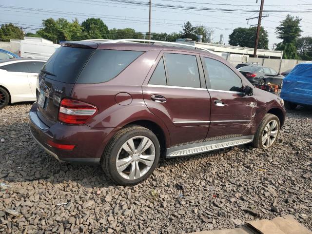 4JGBB8GB0AA556518 - 2010 MERCEDES-BENZ ML 350 4MATIC BURGUNDY photo 3