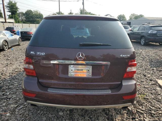 4JGBB8GB0AA556518 - 2010 MERCEDES-BENZ ML 350 4MATIC BURGUNDY photo 6