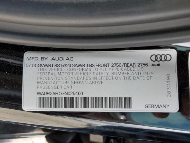 WAUHGAFC7EN025460 - 2014 AUDI A6 PRESTIGE BLACK photo 12