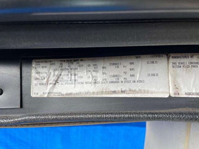 4UZACHCYXECFW4786 - 2014 FREIGHTLINER CHASSIS XC შავი ფოტო 10