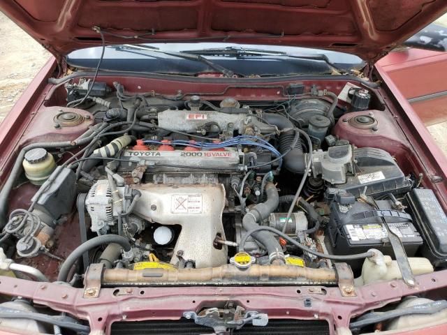 4T1SV21EXLU164395 - 1990 TOYOTA CAMRY DLX მუქწითელი ფოტო 11