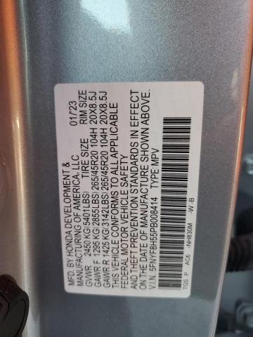 5FNYF8H55PB008414 - 2023 HONDA PASSPORT EXL ვერცხლისფერი ფოტო 13
