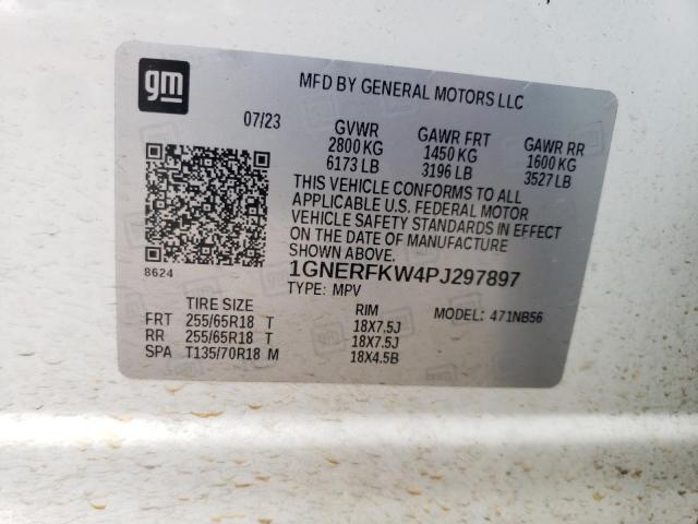 1GNERFKW4PJ297897 - 2023 CHEVROLET TRAVERSE LS WHITE photo 13