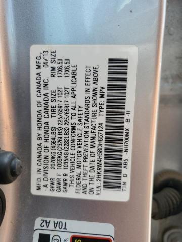 2HKRM4H58DH657124 - 2013 HONDA CR-V EX SILVER photo 14