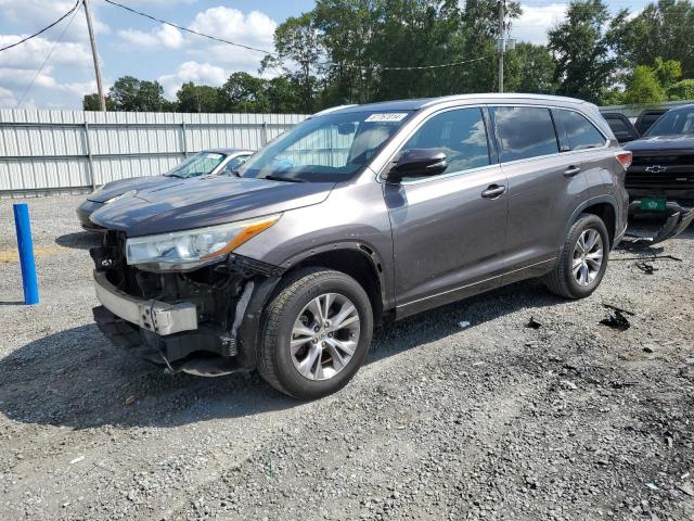 5TDKKRFH7FS114507 - 2015 TOYOTA HIGHLANDER XLE SILVER photo 1