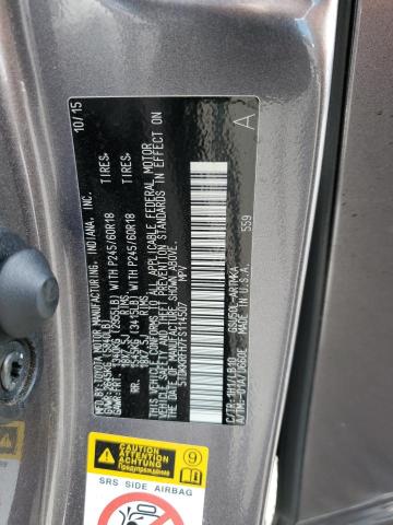 5TDKKRFH7FS114507 - 2015 TOYOTA HIGHLANDER XLE SILVER photo 12