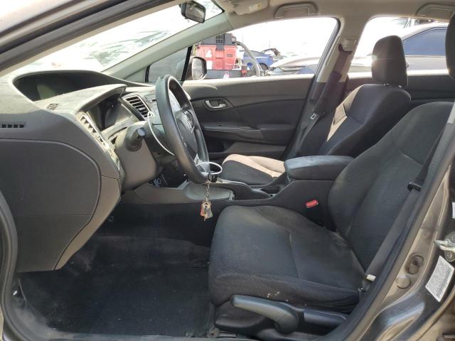 19XFB2F56DE291233 - 2013 HONDA CIVIC LX GRAY photo 7
