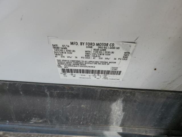 1FM5K8AT1HGA24362 - 2017 FORD EXPLORER POLICE INTERCEPTOR 白色 照片 13