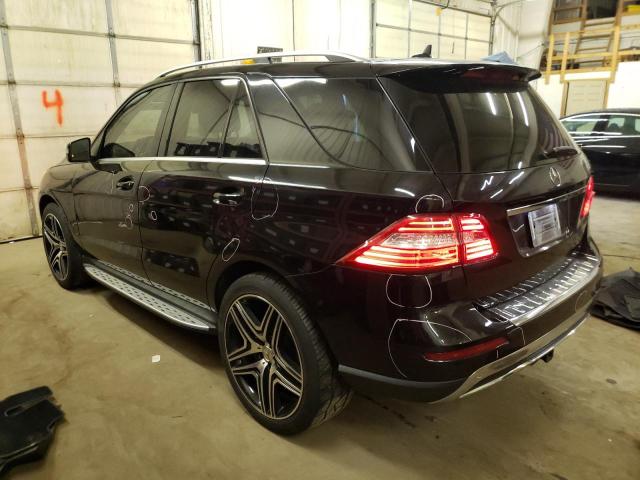 4JGDA5HB0CA051347 - 2012 MERCEDES-BENZ ML 350 4MATIC BLACK photo 2