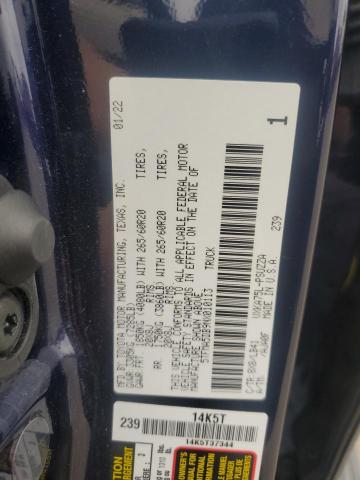 5TFMA5DB9NX010113 - 2022 TOYOTA TUNDRA CREWMAX PLATINUM Көк фото 12