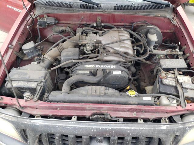 5TEHN72N62Z100712 - 2002 TOYOTA TACOMA DOUBLE CAB RED photo 11