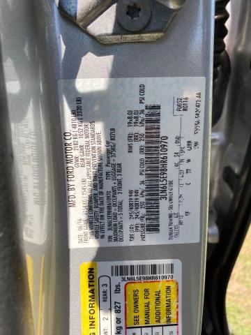 3LN6L5E98HR610970 - 2017 LINCOLN MKZ RESERVE ვერცხლისფერი ფოტო 10