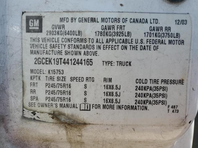 1GCEC14T13Z324324 - 2003 CHEVROLET SILVERADO C1500 WHITE photo 13