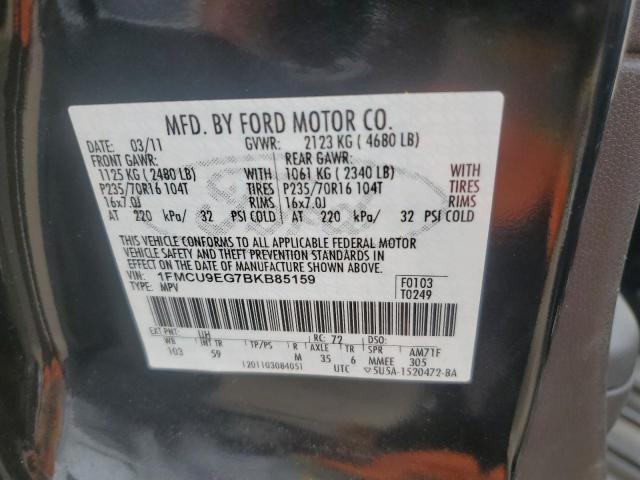 1FMCU9EG7BKB85159 - 2011 FORD ESCAPE LIMITED BLACK photo 13