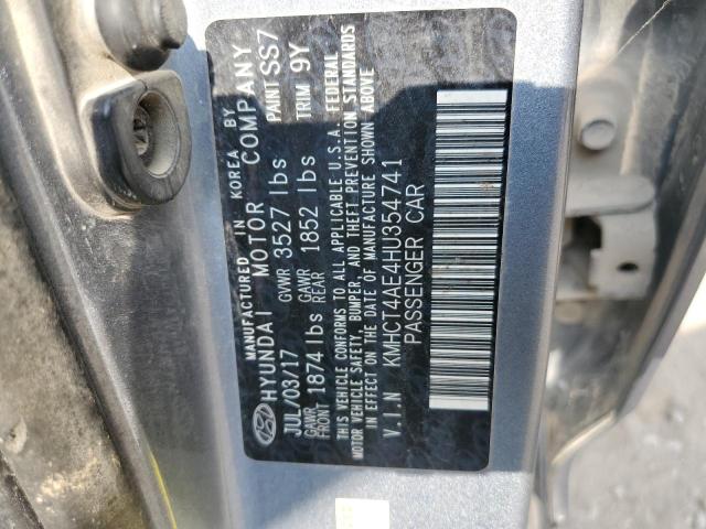 KMHCT4AE4HU354741 - 2017 HYUNDAI ACCENT SE BLUE photo 13