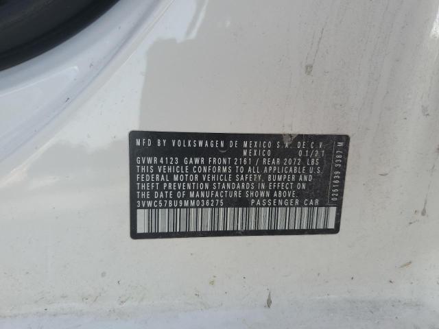 3VWC57BU9MM036275 - 2021 VOLKSWAGEN JETTA S WHITE photo 12