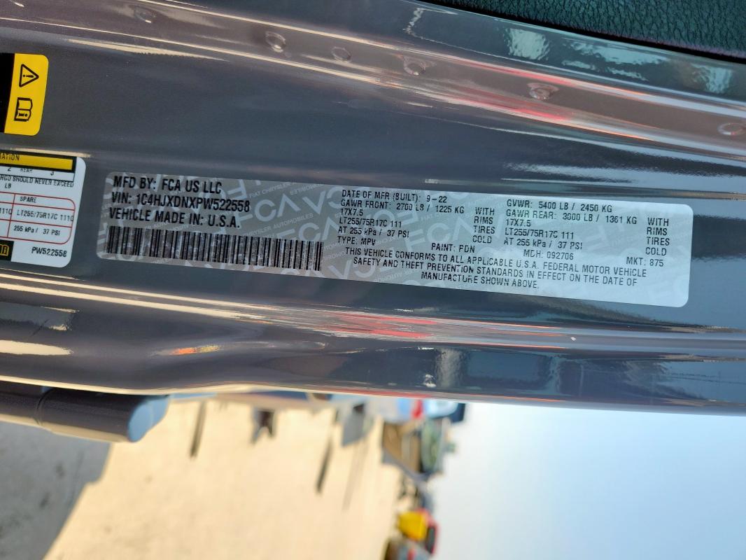 1C4HJXDNXPW522558 - 2023 JEEP WRANGLER SPORT Boz foto 12