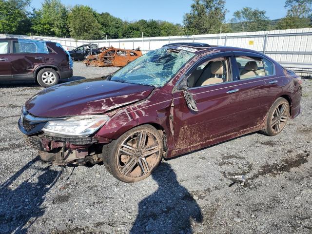 1HGCR3F92GA028138 - 2016 HONDA ACCORD TOURING MAROON photo 1