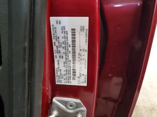 1FMCU9HD0JUB10128 - 2018 FORD ESCAPE SEL RED photo 13