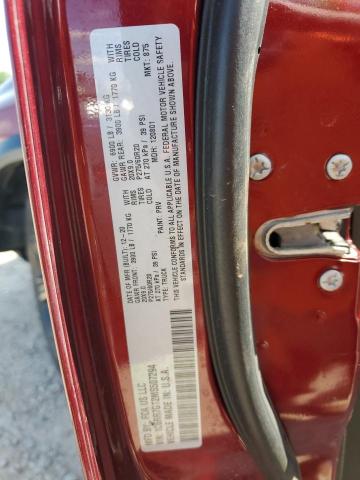 1C6RR7GT2MS507294 - 2021 RAM 1500 CLASS SLT 勃艮第红 照片 12