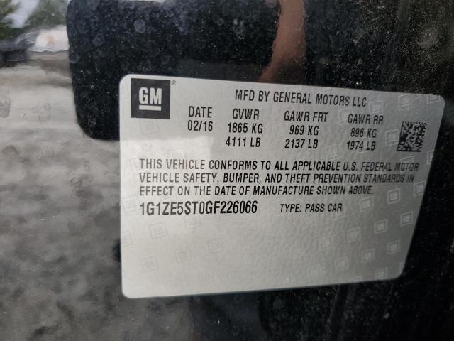 1G1ZE5ST0GF226066 - 2016 CHEVROLET MALIBU LT 黑色 照片 12