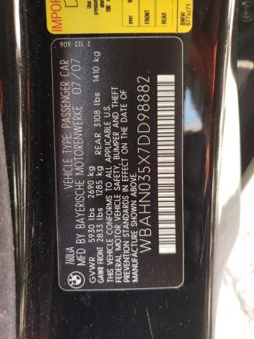 WBAHN035X7DD98882 - 2007 BMW 760 LI BLACK photo 13