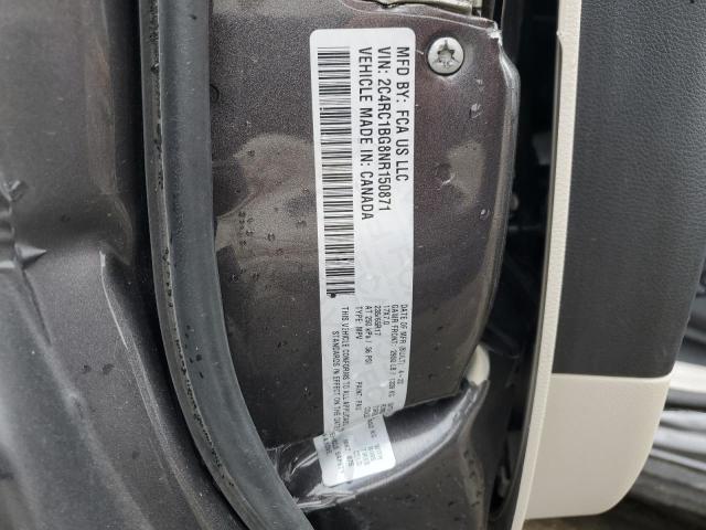 2C4RC1BG8NR150871 - 2022 CHRYSLER PACIFICA TOURING L CHARCOAL photo 14