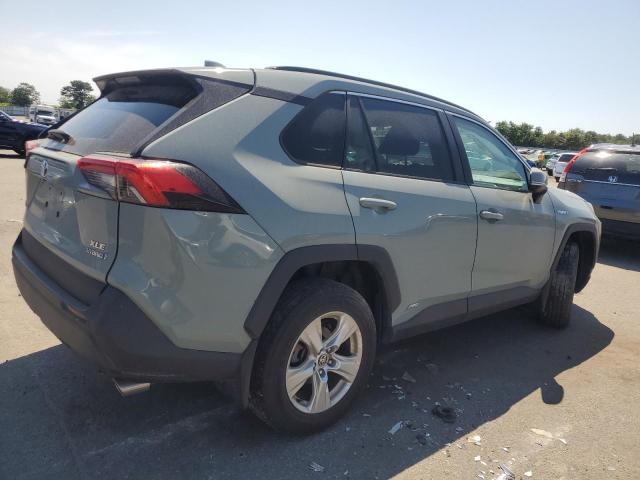4T3RWRFV1MU025987 - 2021 TOYOTA RAV4 XLE GREEN photo 3