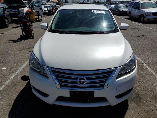 3N1AB7AP0EL623327 - 2014 NISSAN SENTRA S WHITE photo 5