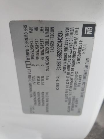 1GCHC23628F109249 - 2008 CHEVROLET SILVERADO C2500 HEAVY DUTY WHITE photo 12