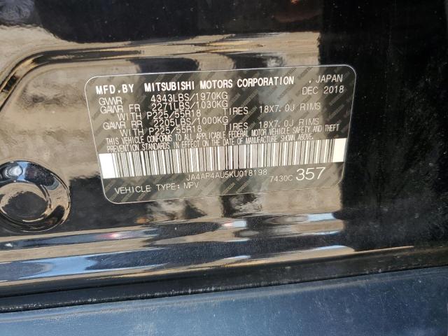 JA4AP4AU5KU018198 - 2019 MITSUBISHI OUTLANDER SE 黑色 照片 14