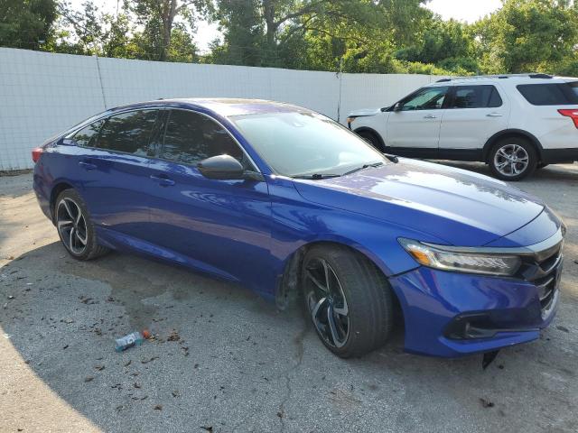 1HGCV2F35MA032861 - 2021 HONDA ACCORD SPORT BLUE photo 4