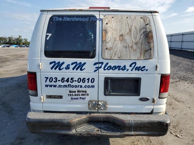 1FTNE24W84HB51256 - 2004 FORD E-250 E250 VAN WHITE photo 6