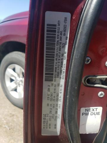 1C6RR6TT3KS689178 - 2019 RAM 1500 CLASS SLT 勃艮第红 照片 12